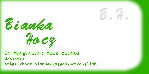 bianka hocz business card